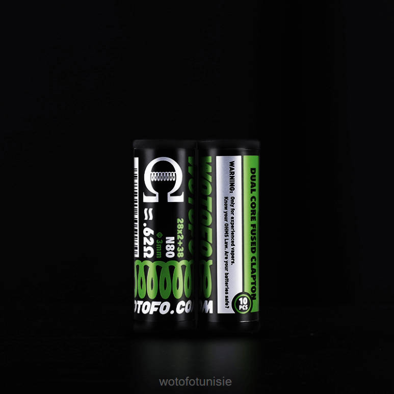 Wotofo لفائف مسبقة الصنع كلابتون ثنائي النواة 0.62 أوم 10 قطعة - Wotofo vape prix Tunisie NHL4V327