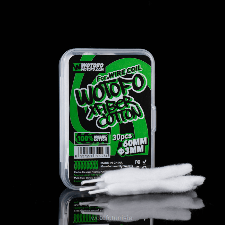 Wotofo قطن اكس فايبر 3 مللي متر-30 قطعة سميكة - Wotofo vape review NHL4V316